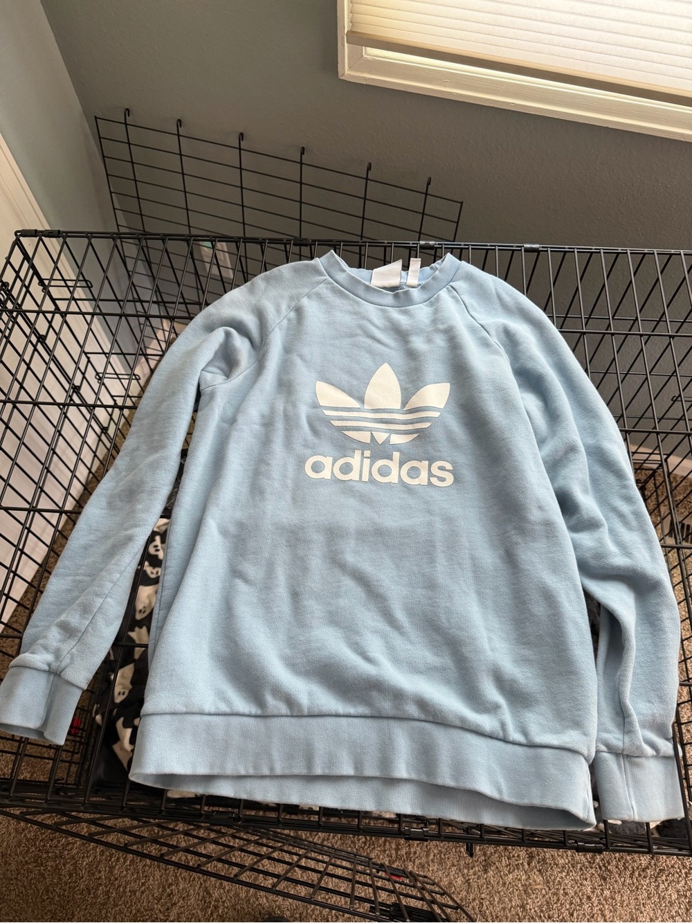 adidas Light Blue Crewneck Sweatshirt